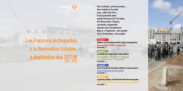 ANRU - Plaquette Parcours formation