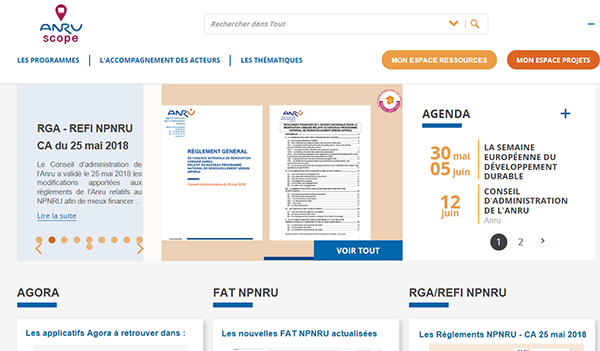 ANRUSCOPE site extranet de l'ANRU