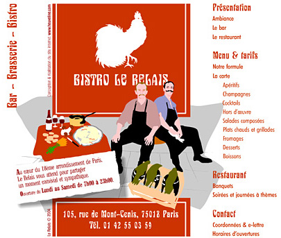 Site internet du Bistro Le Relais