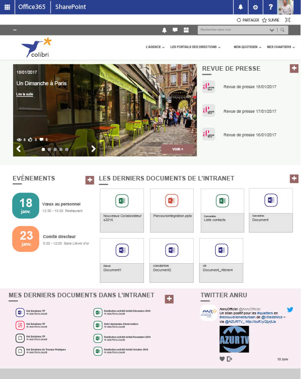 Site colibri extranet de l'ANRU